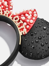 Disney Minnie Mouse Custom Ears Headband - Custom Black/Red Minnie Mouse Ears | BaubleBar (US)