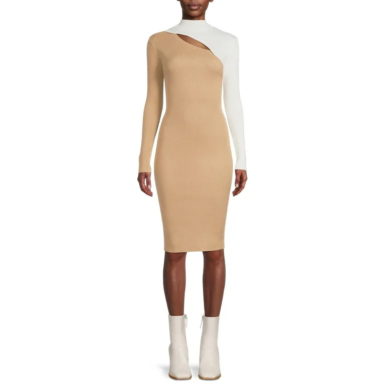 No Boundaries Juniors Funnel Neck Dress | Walmart (US)