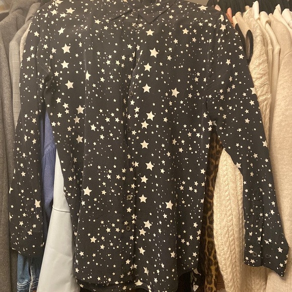 Equipment x Kate Moss star blouse size small | Poshmark