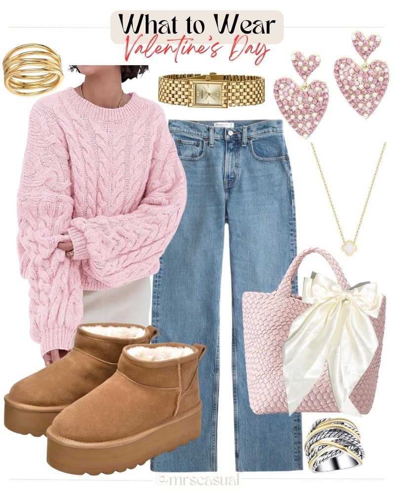 Pink knits, denim, and cozy shoes — effortless Valentine style 💗

#LTKootd #LTKgrwm #LTKValentine
