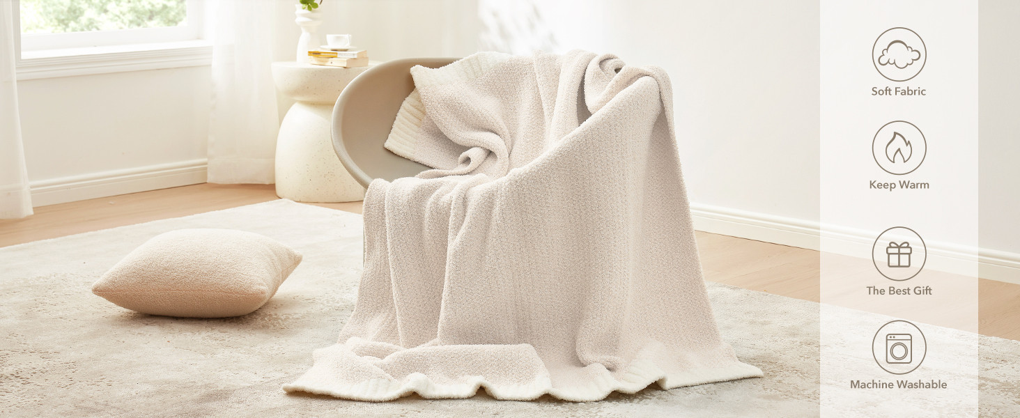 Snuggle Sac Ultra Soft Ivory Bedding Blanket Twin XL, Warm Fluffy Microfiber Blankets for Bed, Li... | Amazon (US)