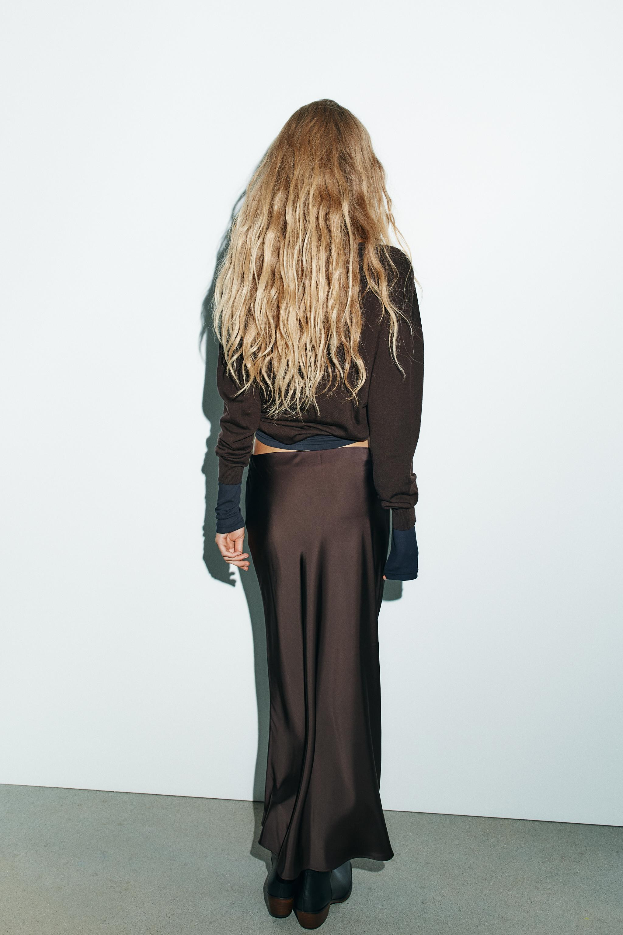 SATIN MIDI SKIRT | Zara UK