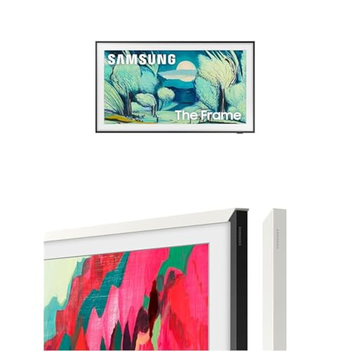 SAMSUNG 65-Inch The Frame LS03F 4K QLED Smart TV (2025 Model) with Modern White Customizable Beze... | Amazon (US)