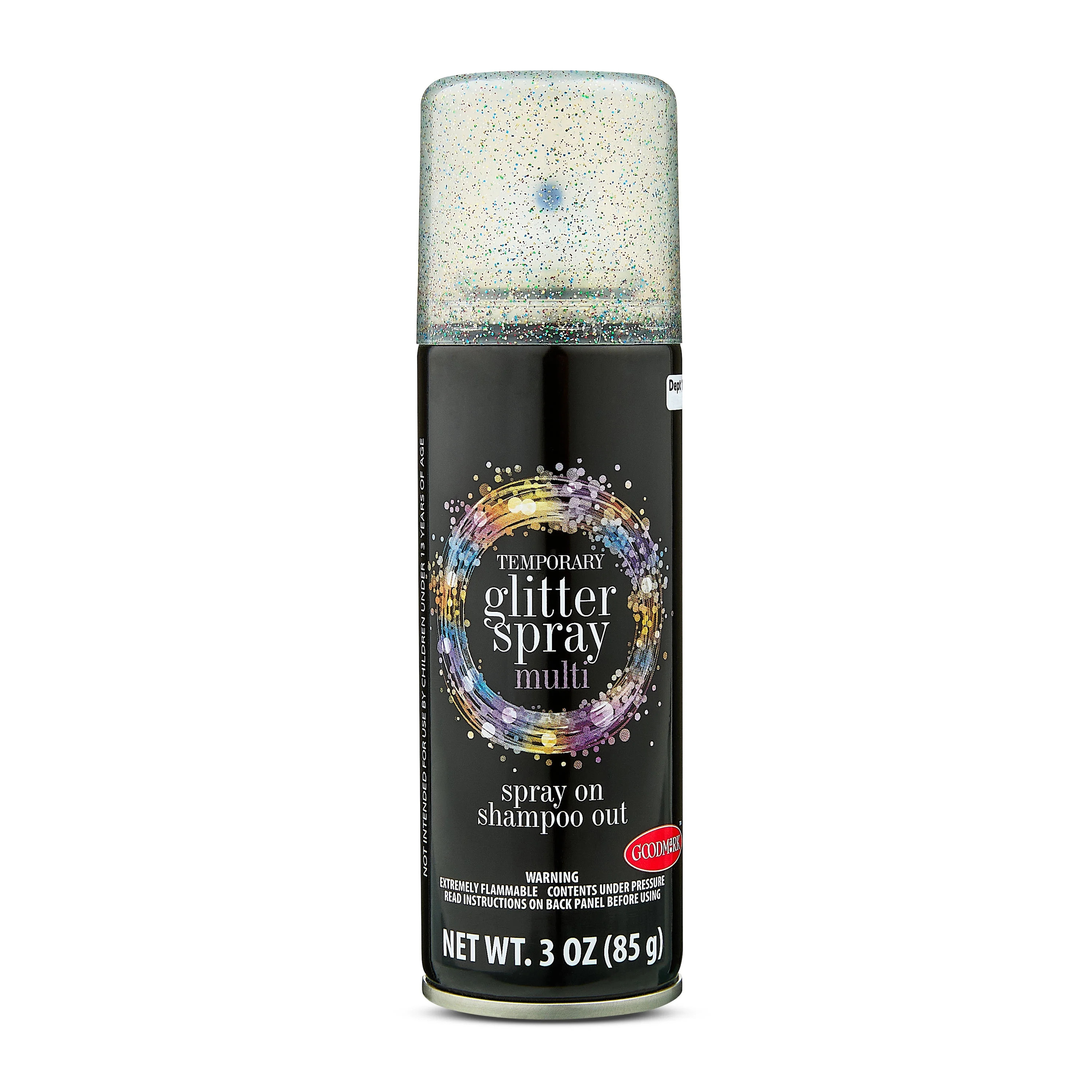 Halloween Temporary Hair Color Spray, Multi Glitter, 3 oz, by Goodmark | Walmart (US)