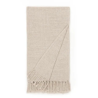 Indigo Road by Egypt Sherrod Olema Loose Weave Tasseled Linen Blend 1-Piece Throw | Bed Bath & Beyond