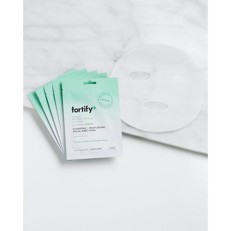 Fortify Natural Bacteria-Fighting Skincare Hydrating + Moisturizing Facial Sheet Mask, 0.74 oz, 5... | Walmart (US)