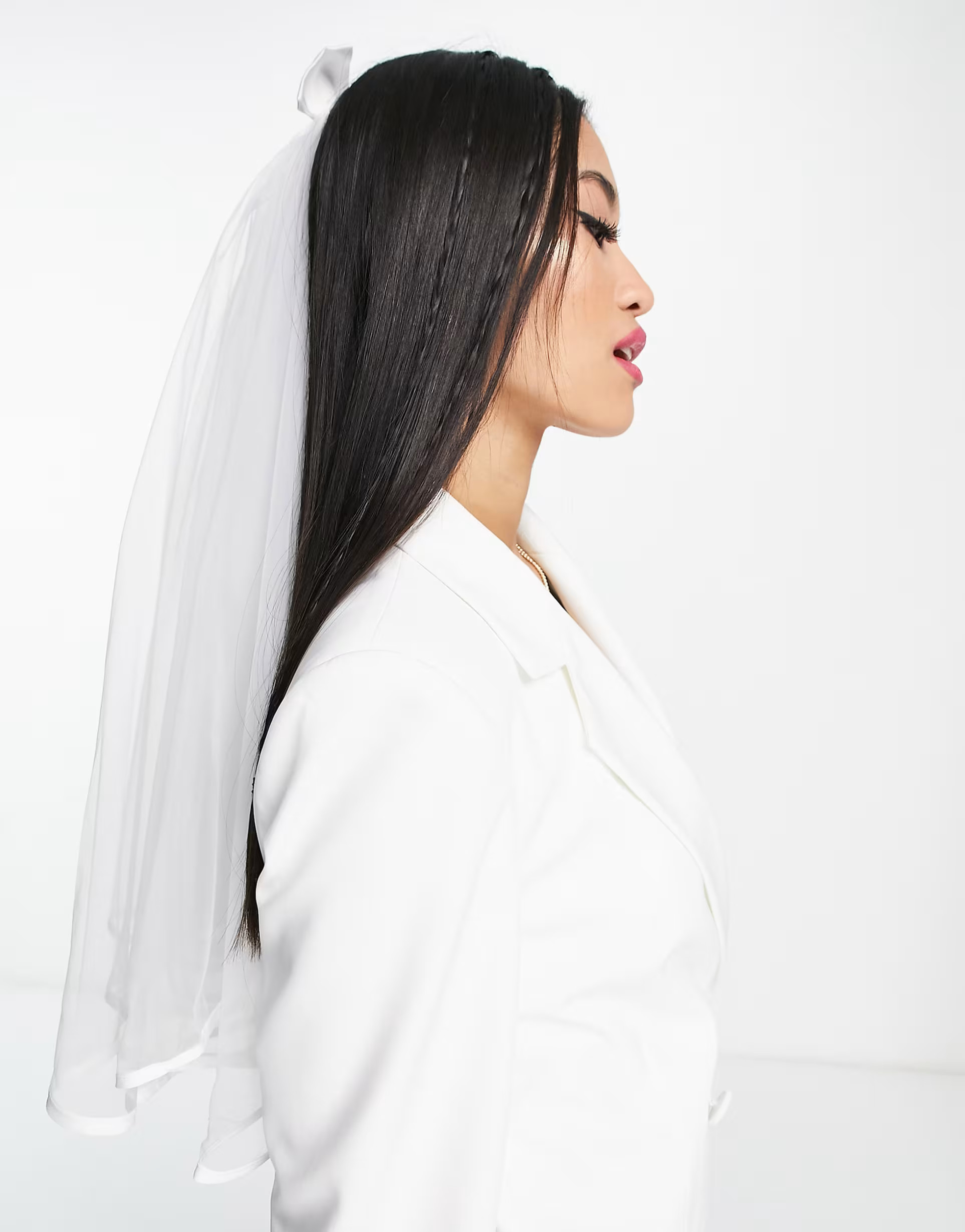 TFNC Bridal tulle veil with clip detail in ivory | ASOS (Global)