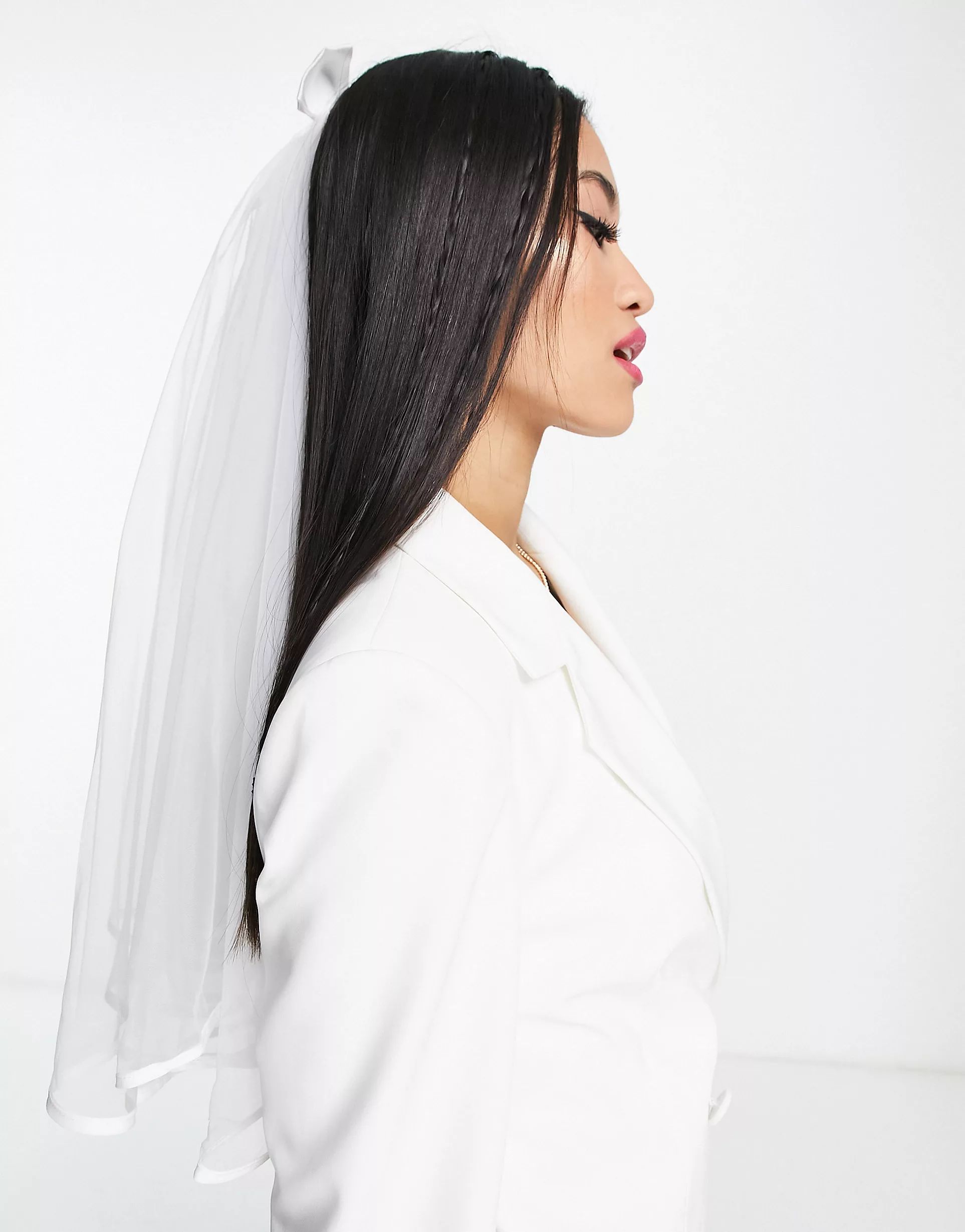 TFNC Bridal tulle veil with clip detail in ivory | ASOS (Global)