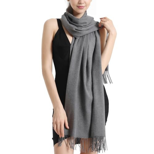 Grey pashmina Shawls for Women-Soft Gray Pashmina Scarfs and Wraps for formal evening dresses(US-Gray) | Amazon (US)