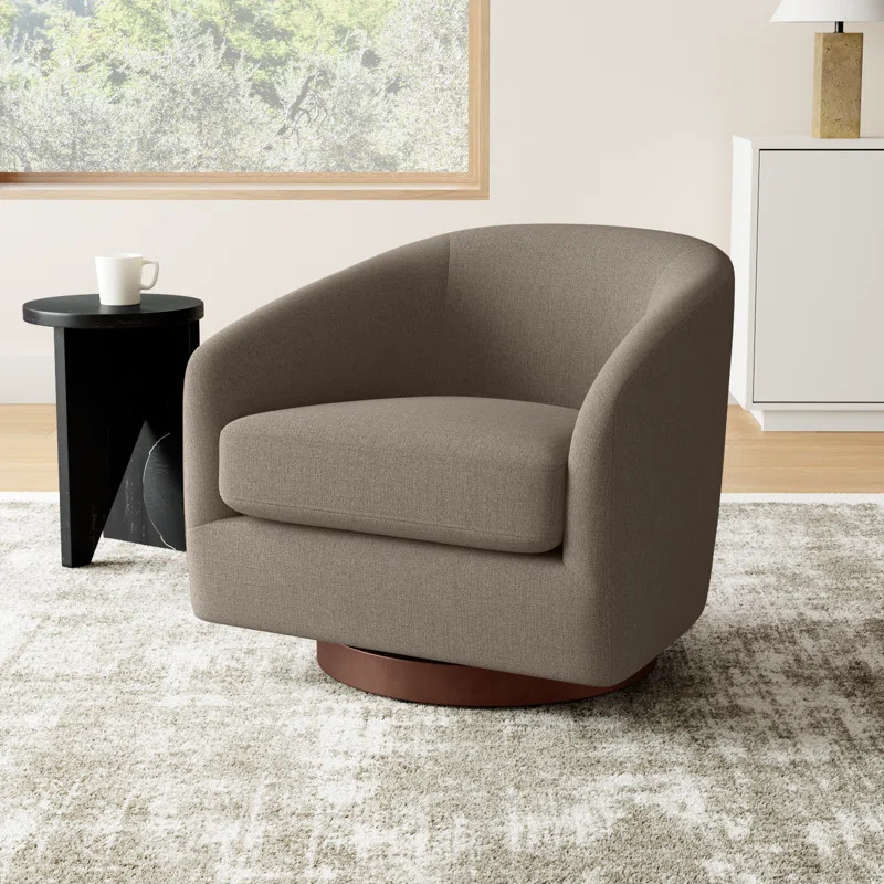 Bennett Upholstered Swivel Barrel Chair | Wayfair North America