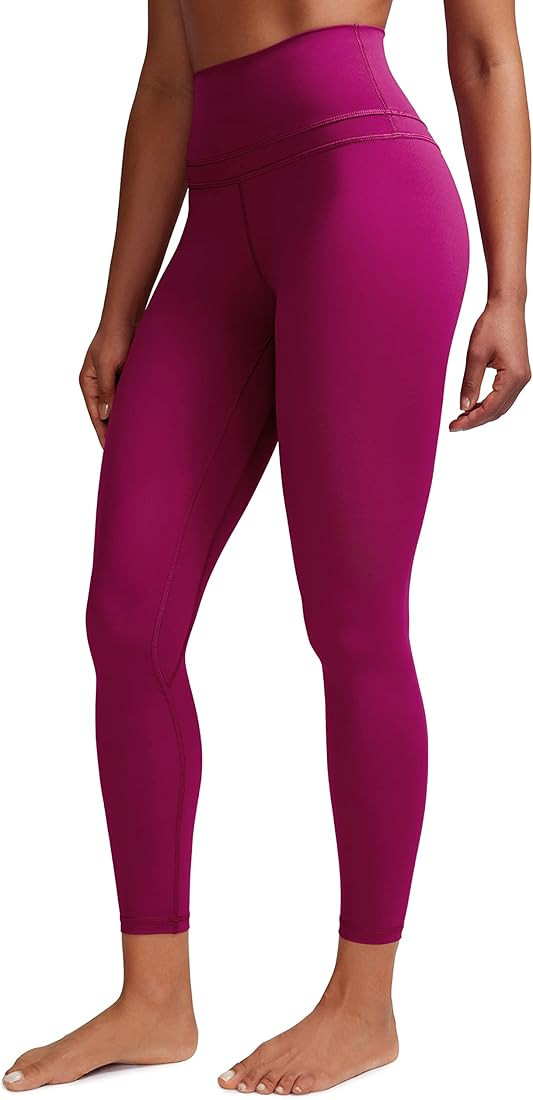 CRZ YOGA Women's Naked Feeling Workout Leggings 25 Inches - 7/8 High Waist Yoga Tight Pants | Amazon (US)