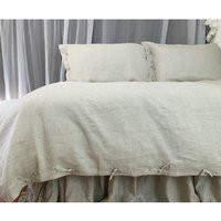 Natural Linen Duvet Cover in Tie Knot Style - Bedding, Washed Linen, Soft Medium Weight Ready To Ship | Etsy (US)