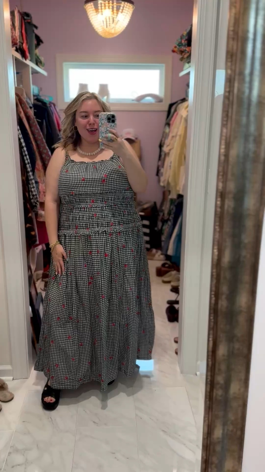 🍓 The cutest little gingham dress is perfect for the Friday fit! 🍓 This exact print is sold out, but there are several other pretty prints and colors! I’m in the XXL 🫶🏼

#LTKootd #LTKPlusSize