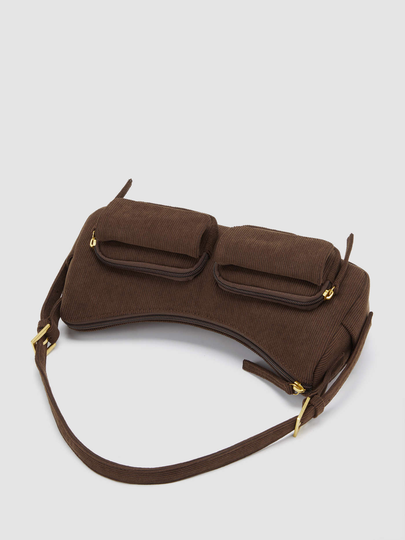 Cord Schultertasche mit Taschen | Cider