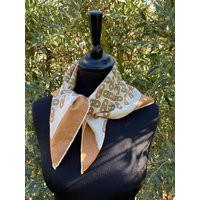 90S Authentic Vintage Salvatore Ferragamo Scarf/Beige Green Cotton Scarf/Ferragamo Scarf/Design Scar | Etsy (US)