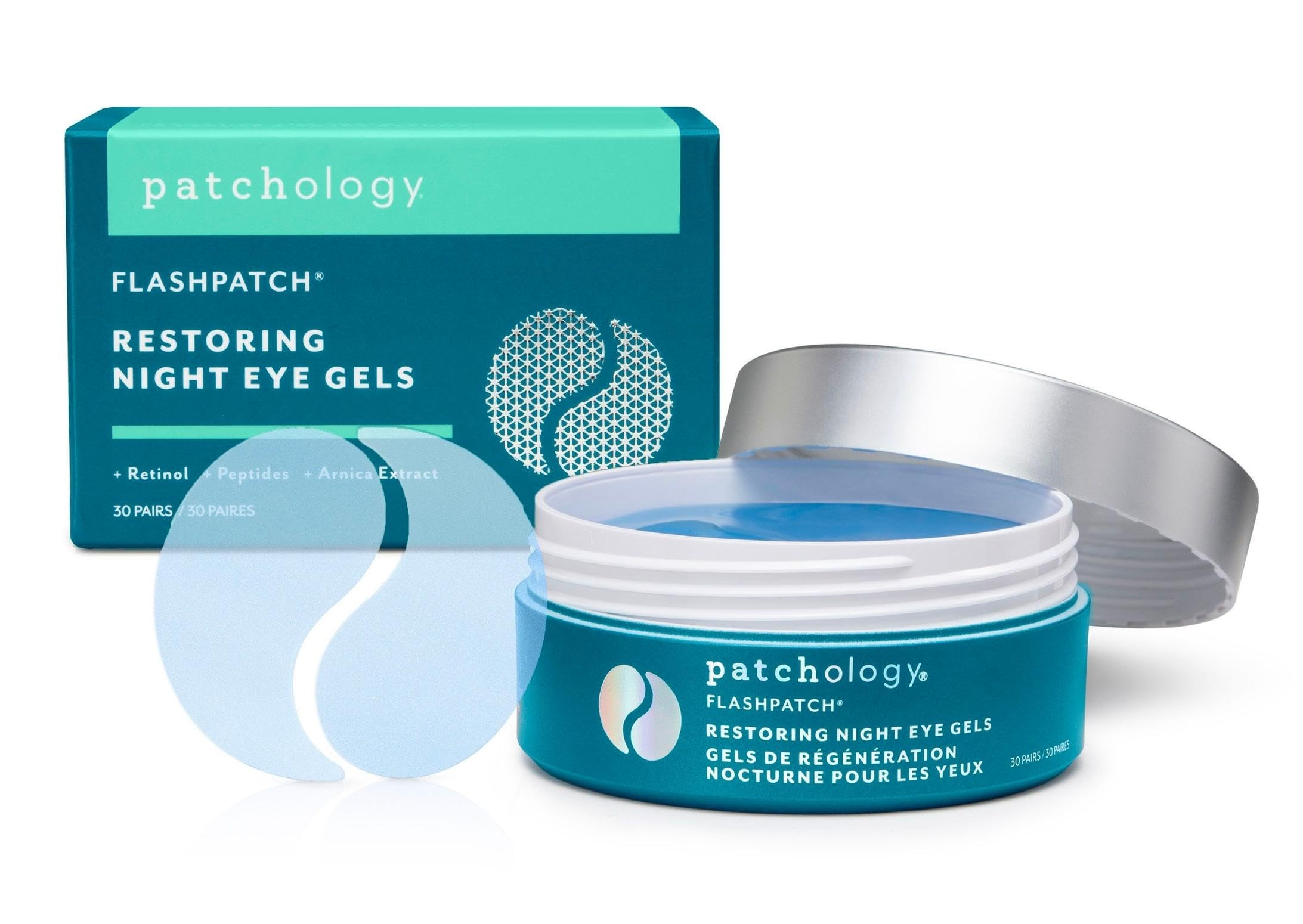 Patchology Restoring Eye Gel Patches with Retinol & Collagen - Eye Masks for Dark Circles, Puffy ... | Amazon (US)