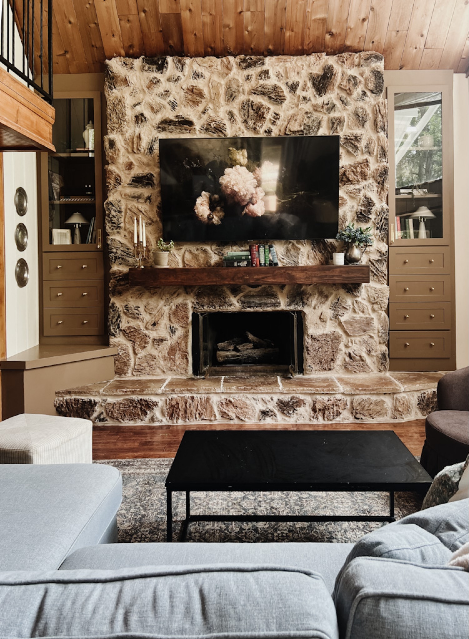 Another look at our completed fireplace remodel. 

#LTKhome