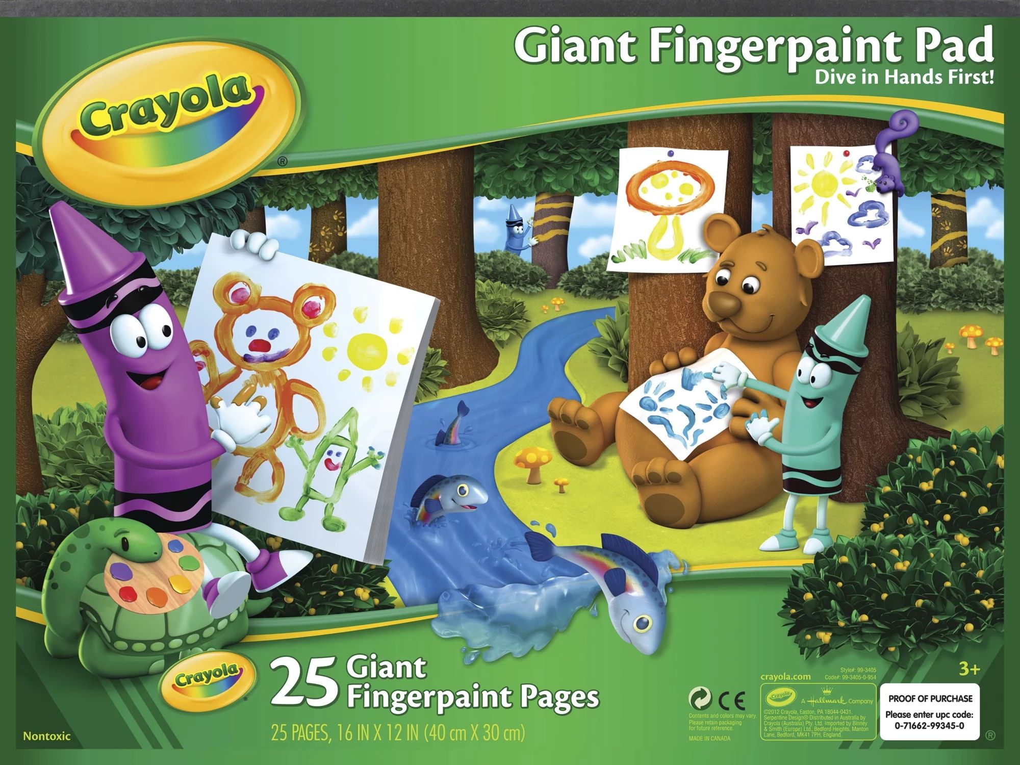Crayola Giant Finger Paint Paper, 25 Sheets of Painting Paper, Kids Art Supplies | Walmart (US)