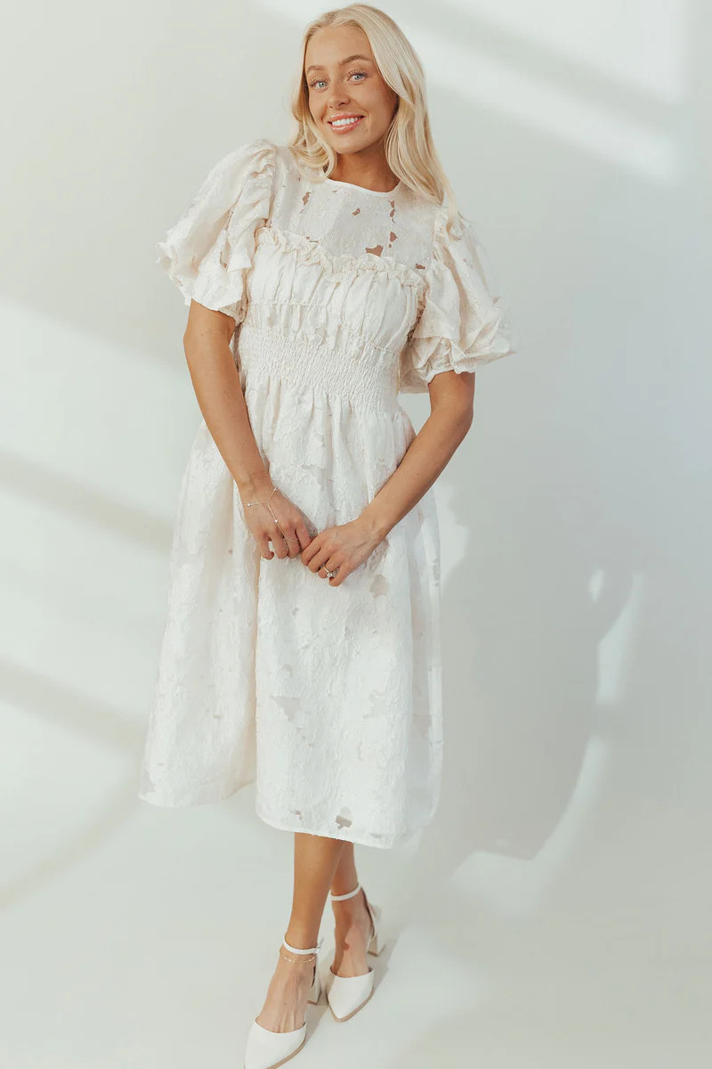 Rosey Lace Midi | Henly