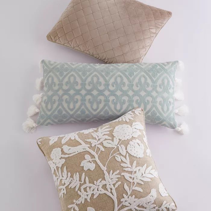 Cozette Diamond Decorative Pillow Beige - Levtex Home | Target