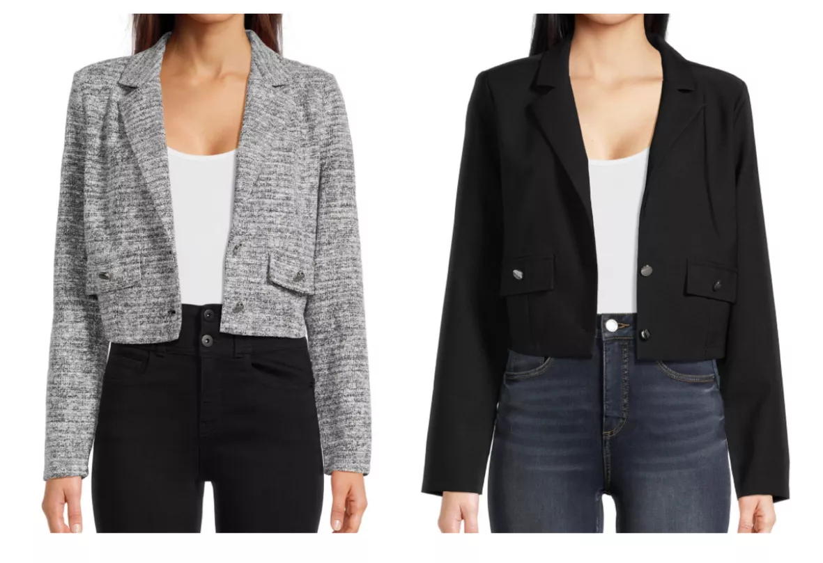 Madden NYC Juniors Cropped Blazer 