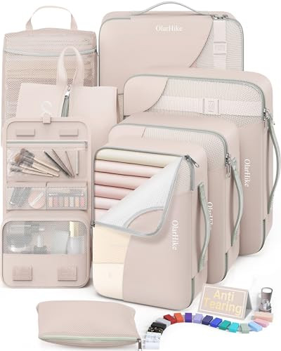 10 Set/8 Set Packing Cubes for Travel, Gifts for Women Mom,Anti-Tearing Suitcase Organizer for Lu... | Amazon (US)