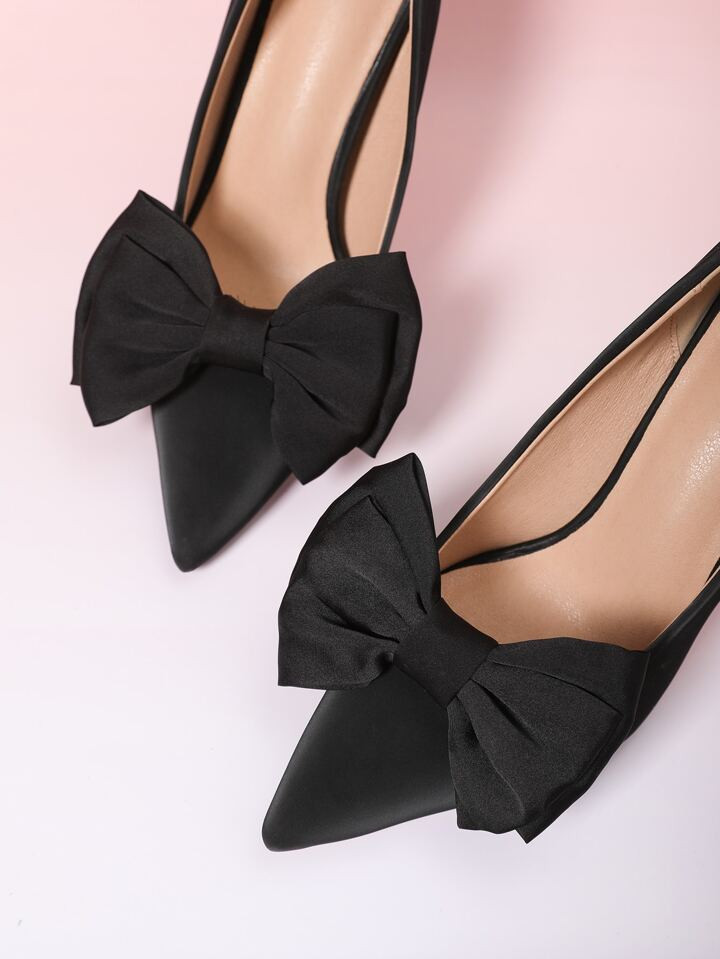 1pair (2pcs) Removable Black Polyester Butterfly Shaped Diy Shoe Clips, Fashionable & Elegant Sho... | SHEIN