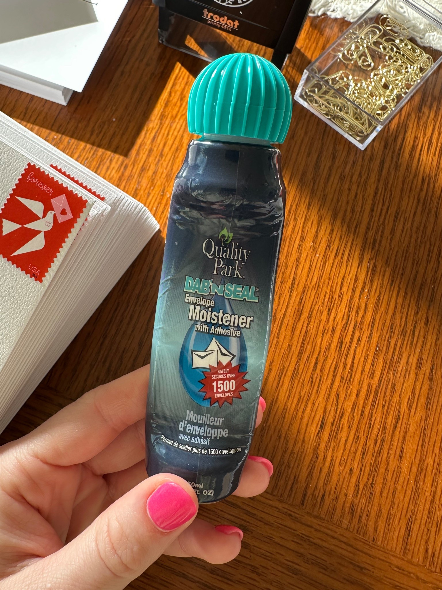 You NEED this if you’re a bride! Adhesive for envelopes! 