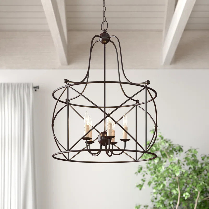 Gadbois 5 - Light Lantern Geometric Chandelier | Wayfair North America