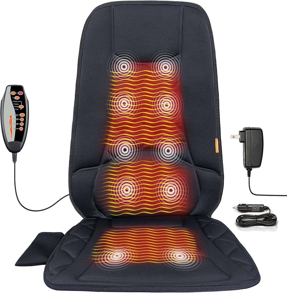 10 Vibration Motors, Massage Seat Cushion with Heat,Back Massager for Chair Back Massager Heated ... | Amazon (US)