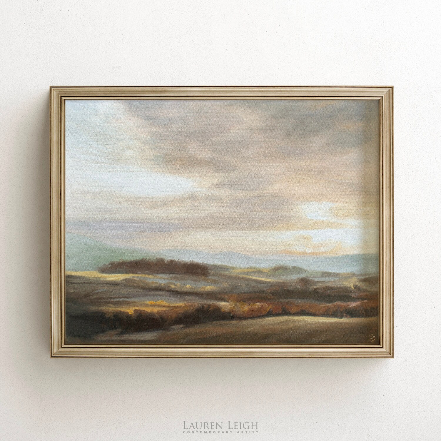 Moody Landscape Oil Painting Fine Art Print  Modern Home - Etsy | Etsy (US)