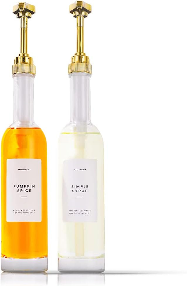 MoliMoli Coffee Syrup Dispenser for Coffee Bar, 350mlCoffee Pump Dispenser, Glass Syrup Bottle w.... | Amazon (US)