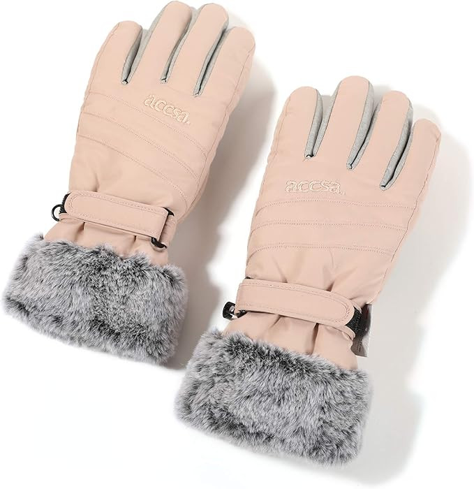 accsa Women Winter Ski Gloves 3M Thinsulate Waterproof & Windproof Snow Gloves for Skiing Anti-Sl... | Amazon (US)