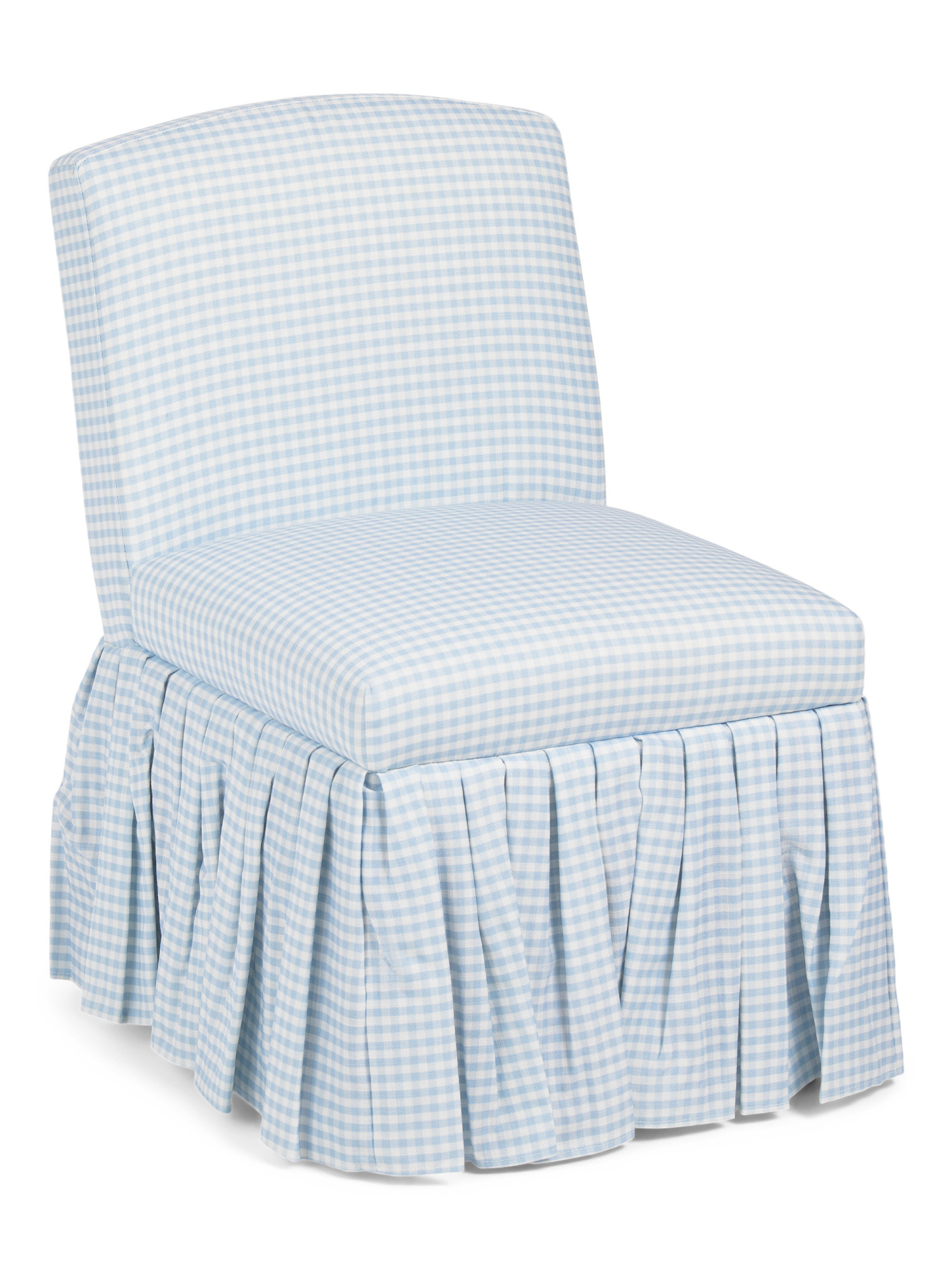 19x31.5 Gingham Vail Accent Chair With Gathered Skirt | TJ Maxx