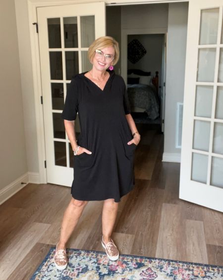 Cute black dress from CuddleDuds and QVC