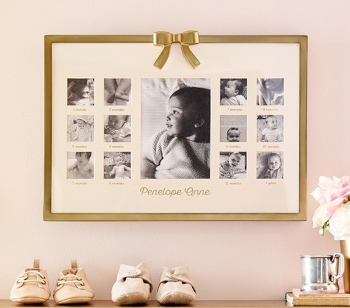 Ava Ribbon First Year Frame | Pottery Barn Kids