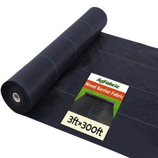 3 ft. x 300 ft. Polypropylene Material Black Garden Landscape Ground Cover Weed Block Fabric | The Home Depot