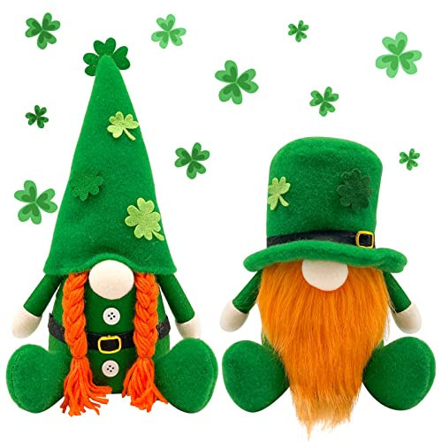 St Patricks Day Decorations - St Patricks Day Decor - Leprechaun Doll, St Patrick's Day Plush Shamrock Gnomes Decorations for Home, Office - Green St. Patricks Day Table Centerpiece - Irish Gifts | Amazon (US)