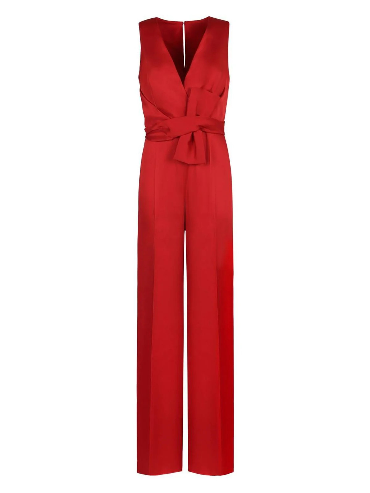Max Mara Studio Women's Pomez Jumpsuite in Red | Size 44 | POMEZ2516241023600 Color 034 | LOZURI