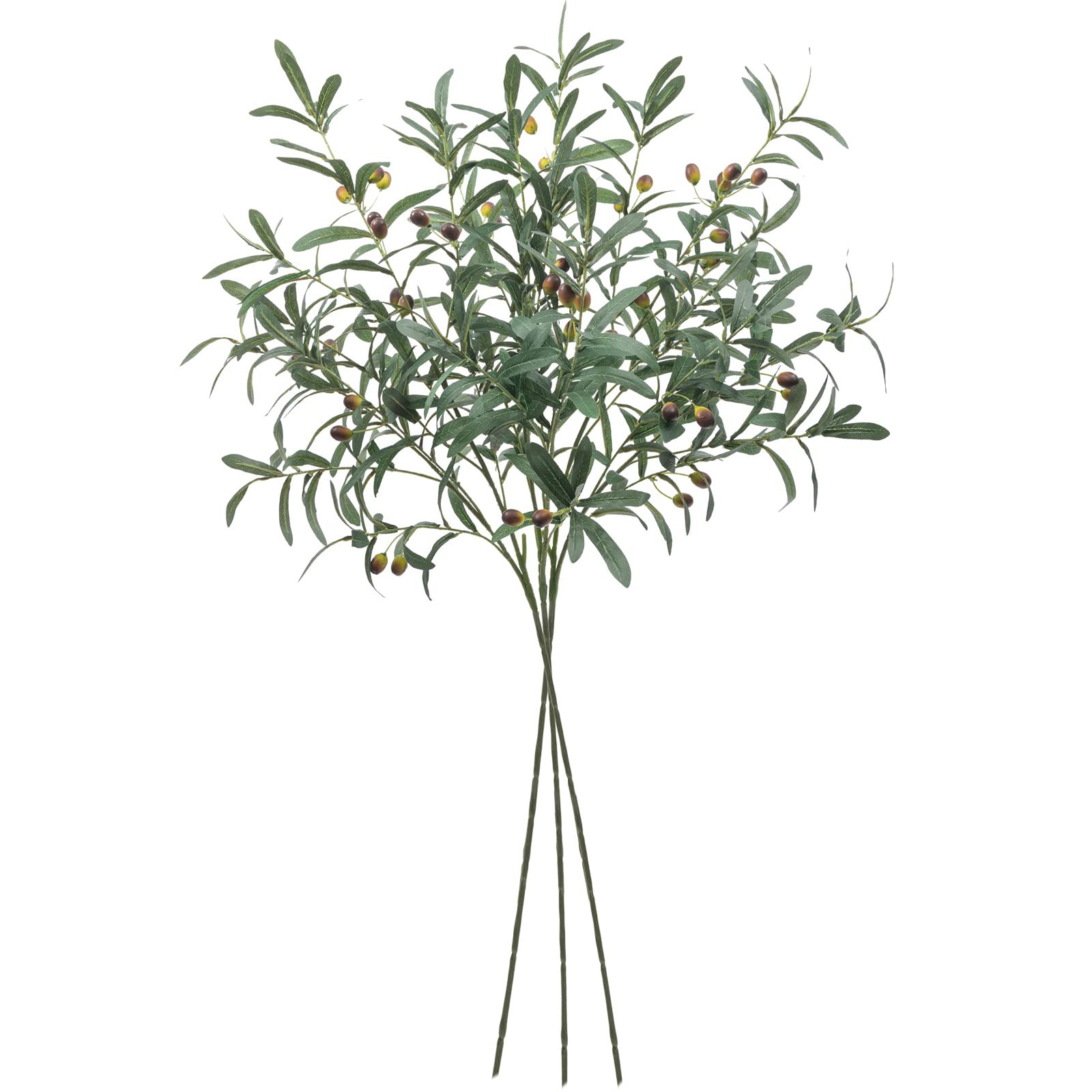 SHACOS 3 PCS 39" Fake Olive Tree Branches Olive Stems Large Tall Artificial Greenery Stems Bulk F... | Amazon (US)