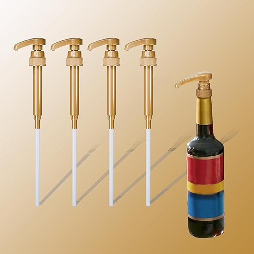 4 PCS Coffee Syrup Dispenser Pumps, Bottles Pump for Flavored Syrup, Press Dispenses 10ML, Coffee... | Amazon (US)