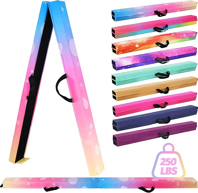 6FT/9FT Folding Balance Beam for Kids ages 3-15- Foldable Gymnastics Floor Beam,Anti-Slip ,Carryi... | Amazon (US)