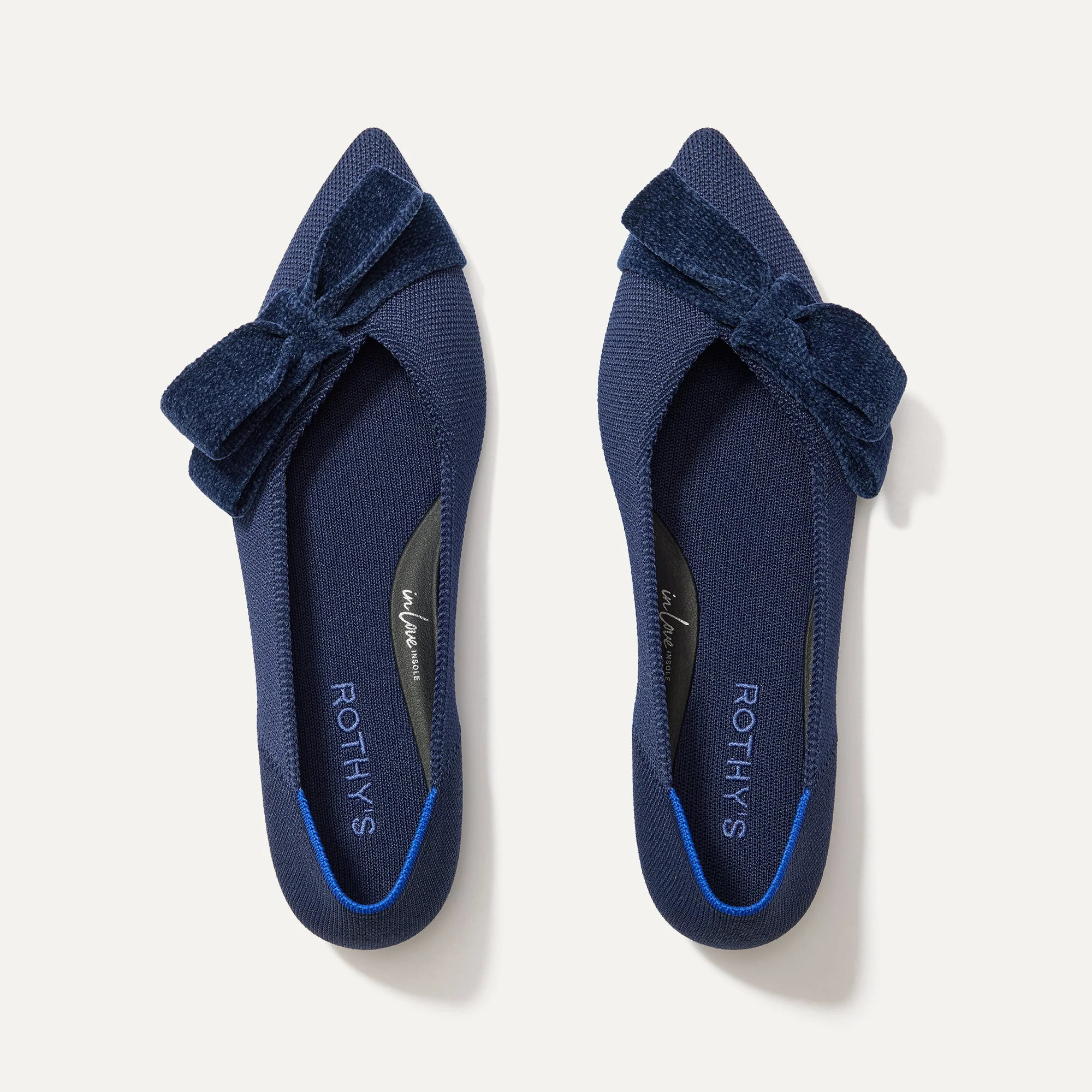 The Bow Point II in Deep Navy | Women's Flats | Rothy's | Rothy's