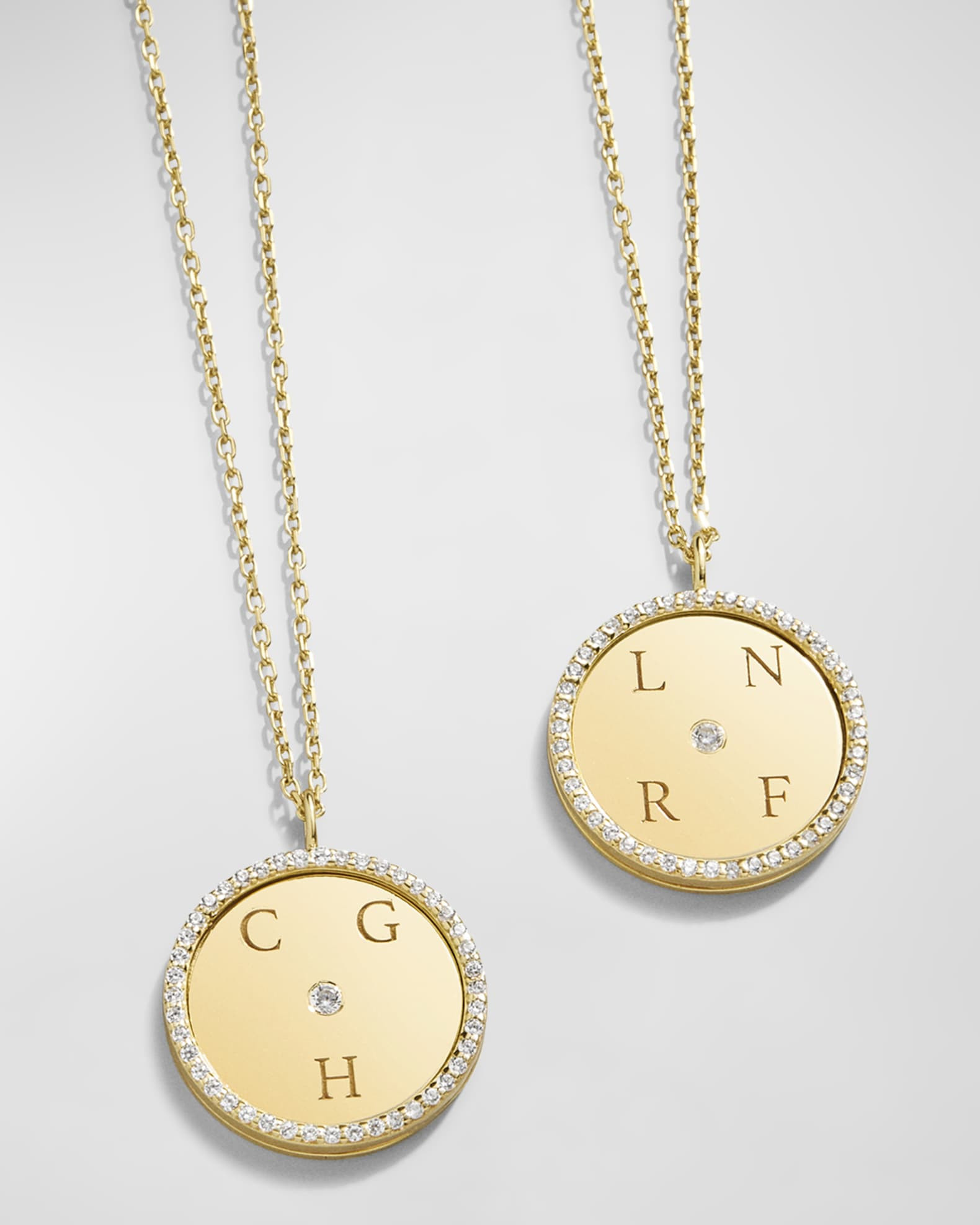 18K Gold-Plated  Personalized Medallion Heirloom Necklace | Neiman Marcus