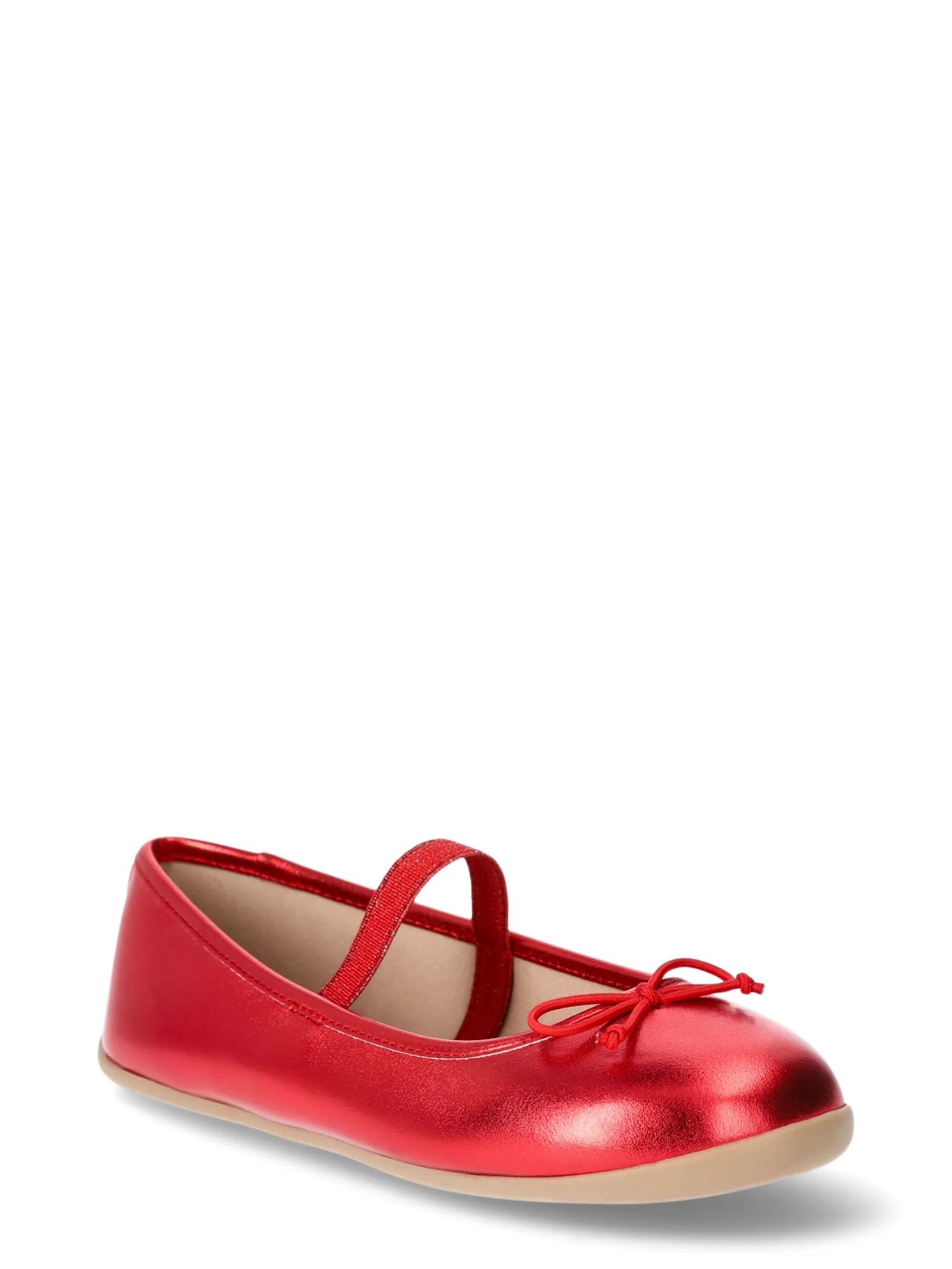 Wonder Nation Girls Bow Ballet Flats | Walmart (US)