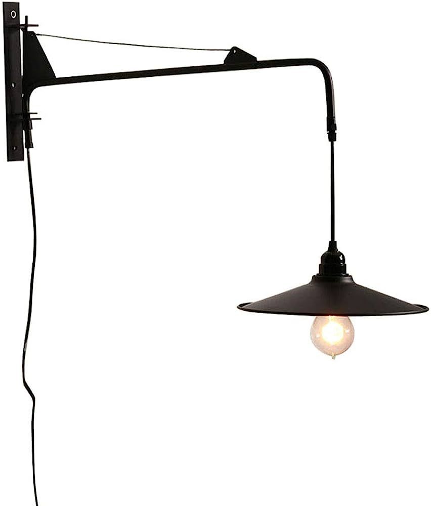 NIUYAO Vintage Industrial Wall Sconces Fixture with 23.6 inch Adjustable Swing Arm Unique Plug-in... | Amazon (CA)