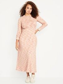Fit & Flare Rib-Knit Maxi Dress for Women | Old Navy (US)