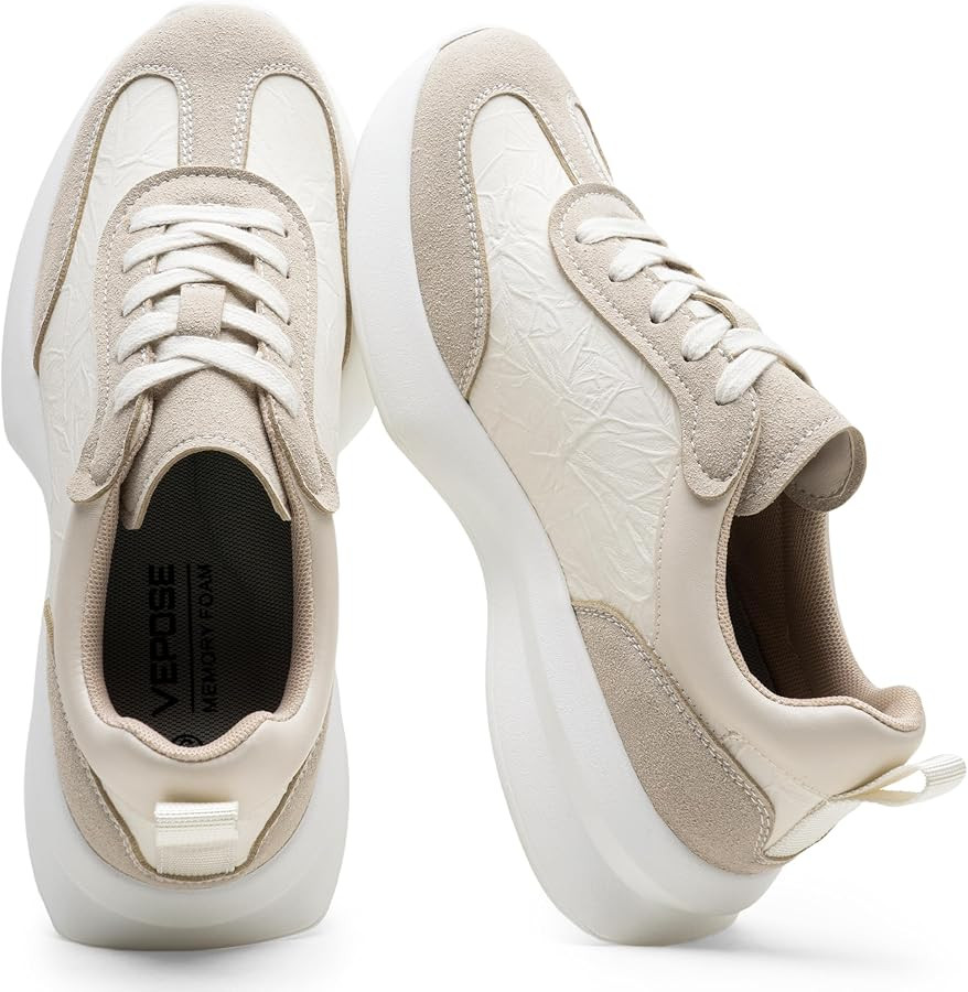 Vepose Women's Lightweight Platform Sneakers Chunky Casual Tennis Shoes, Memory Foam Non Slip, Su... | Amazon (US)