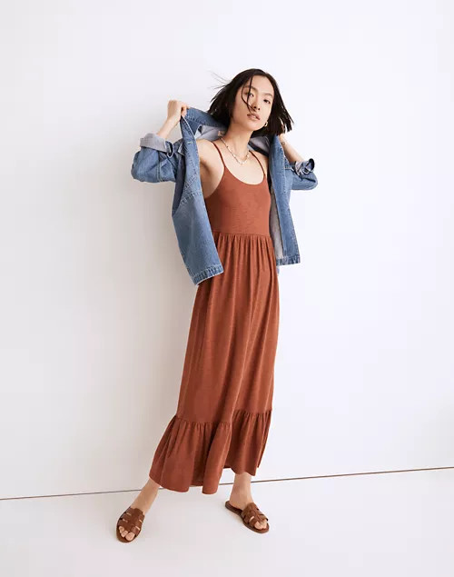 Triblend Cami Empire Tiered Midi Dress | Madewell