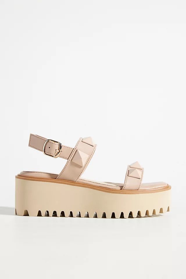 ALL BLACK Pyramid Flatform Sandals | Anthropologie (US)